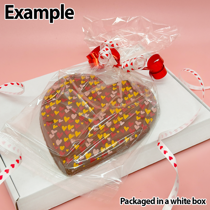 Large Milk Chocolate Heart with Floral Design
