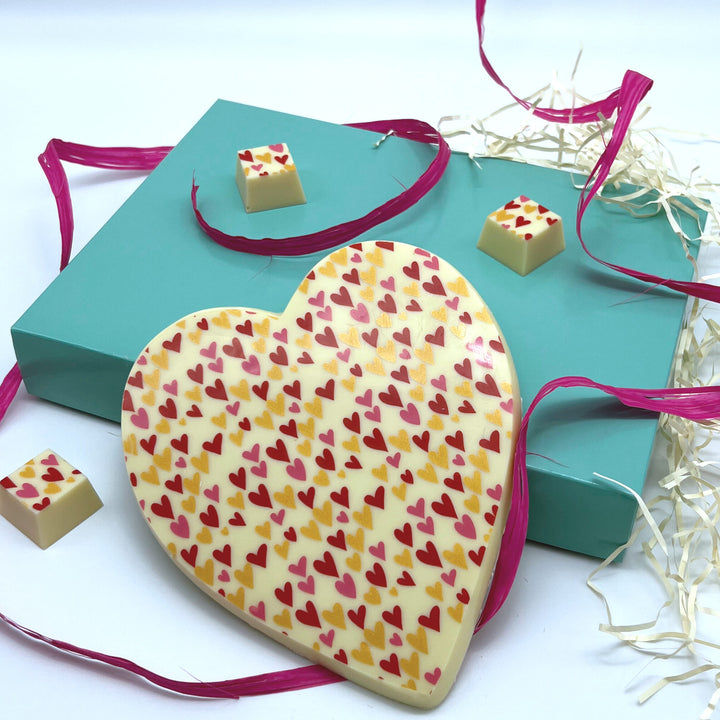 Large White Chocolate Heart Gift