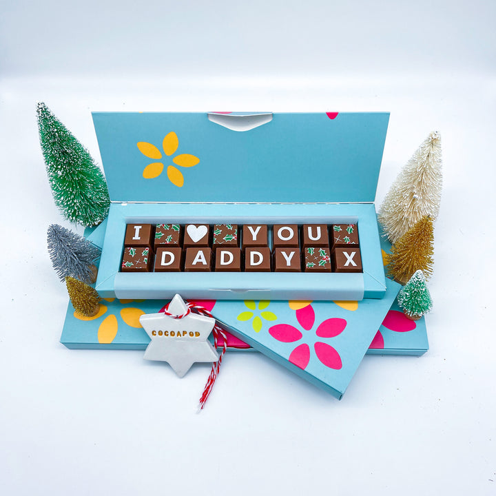 Personalised Christmas Chocolate Box for Dad
