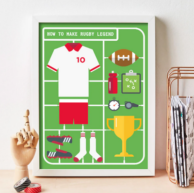 Personalised Airfix Rugby Print