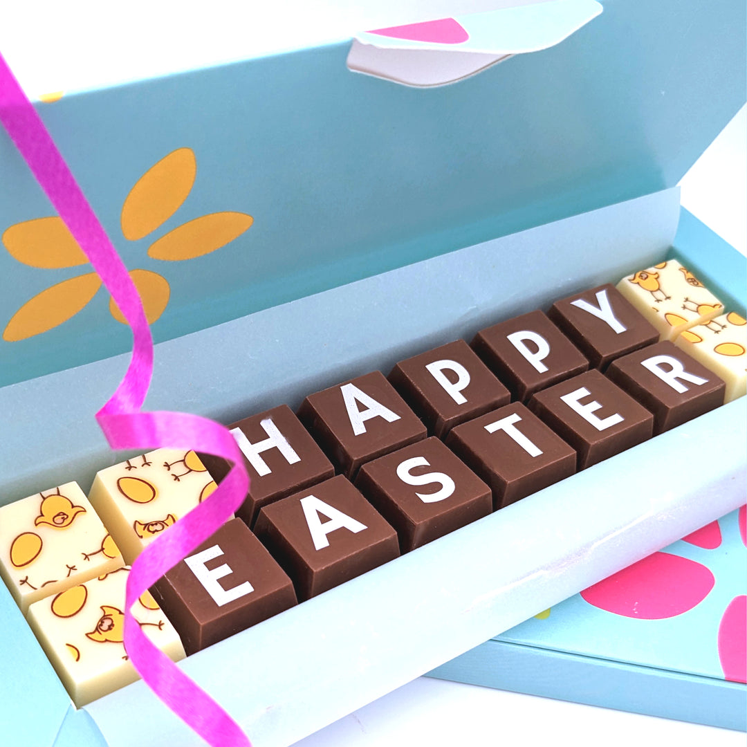 Happy Easter Chocolate Letter Blocks