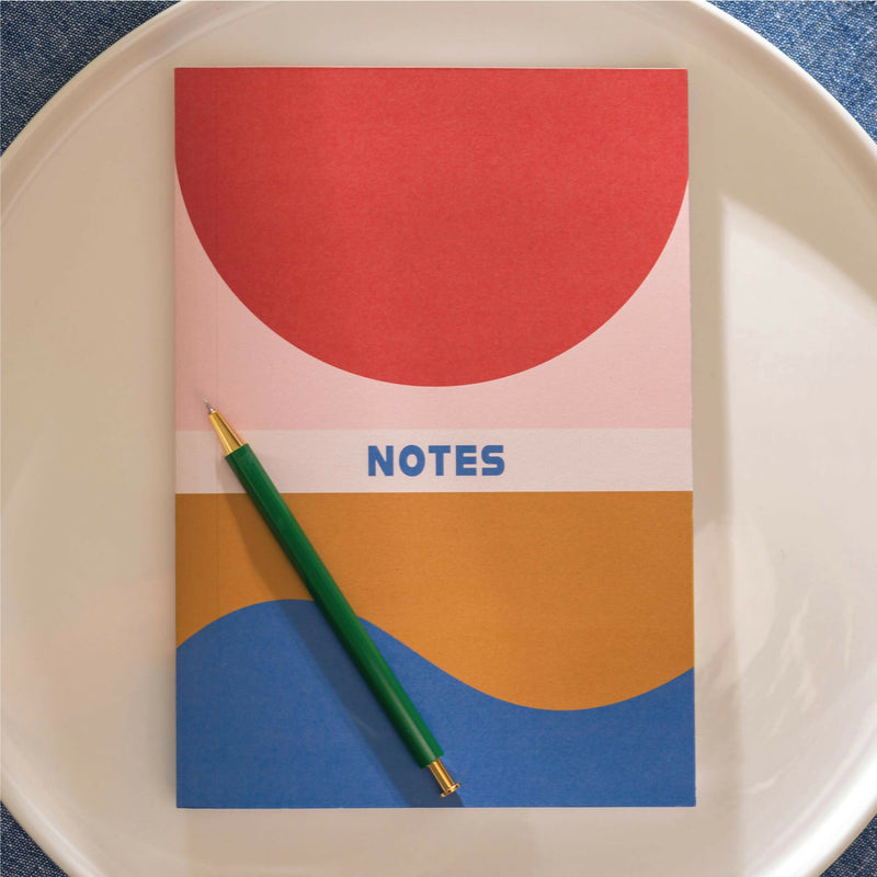 A5-Cobalt-&-Peach-Geometric-Notebook-Main