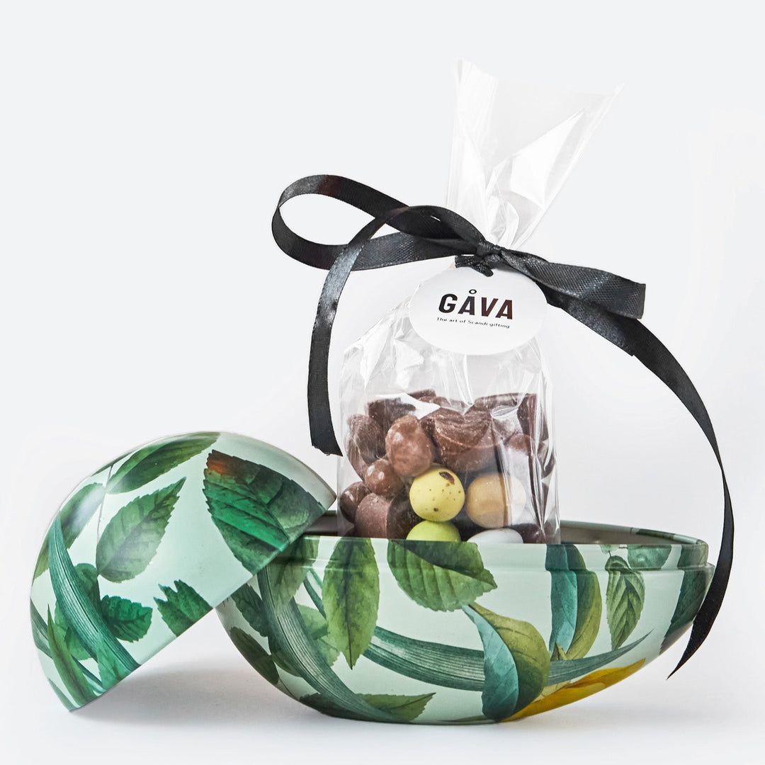 Green Leaf Easter Egg Tin