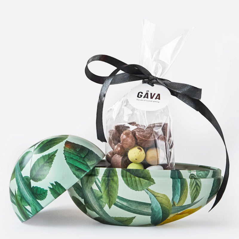 Green Leaf Easter Egg Tin