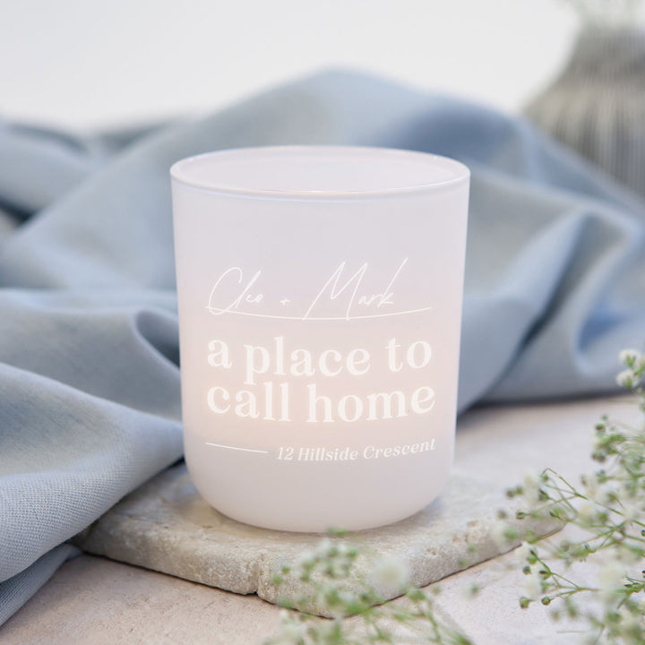 Personalised First Home Tea Light Holder Gift Set