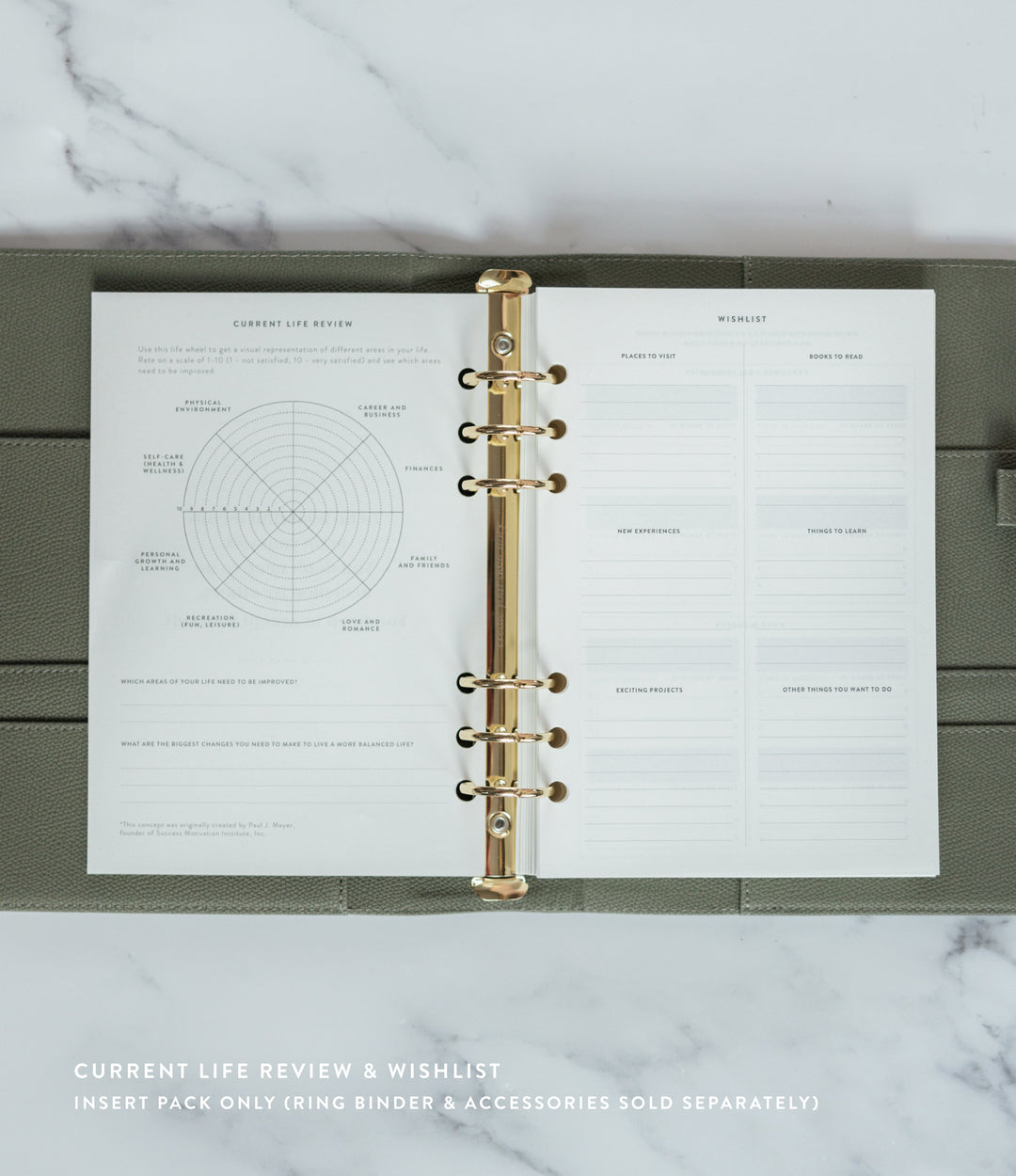 Undated Daily Planner Insert Pack