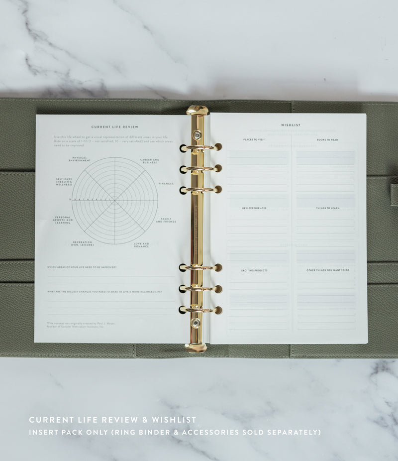 Undated Daily Planner Insert Pack