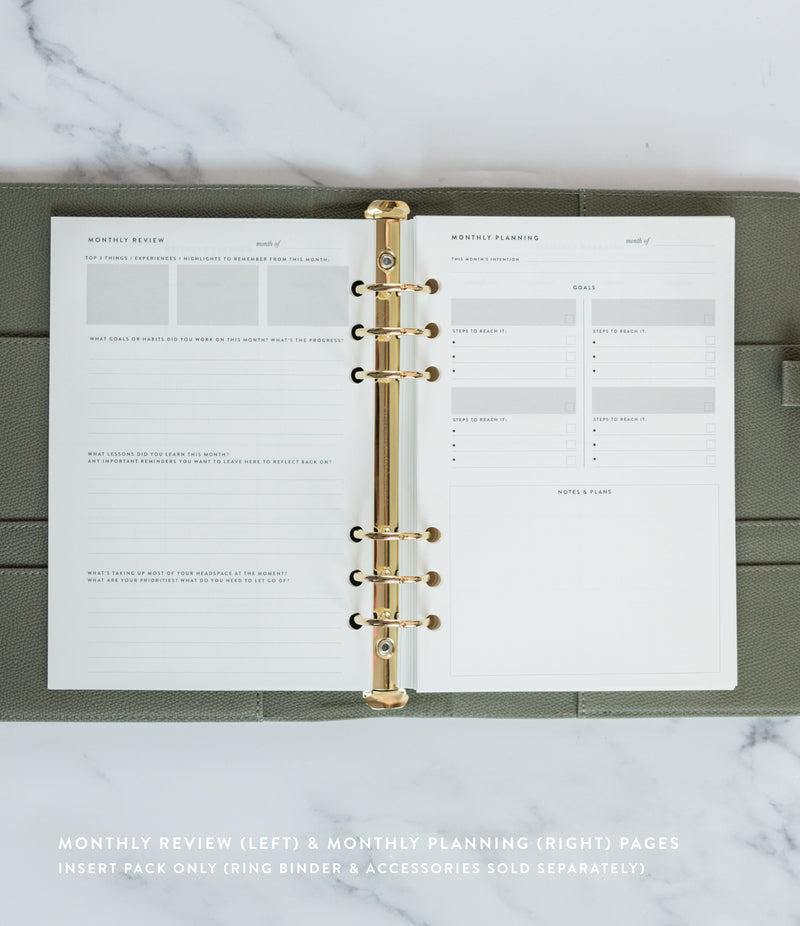 Undated Daily Planner Insert Pack