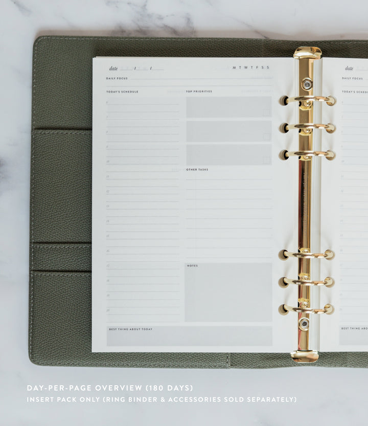 Undated Daily Planner Insert Pack