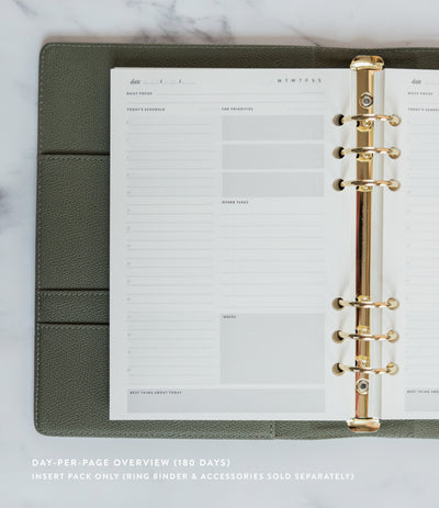 Undated Daily Planner Insert Pack