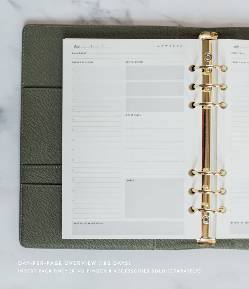 Undated Daily Planner Insert Pack