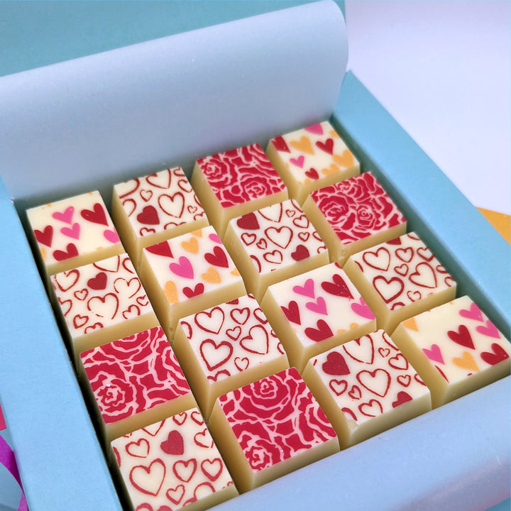 Hearts & Roses White Chocolate Gift Box