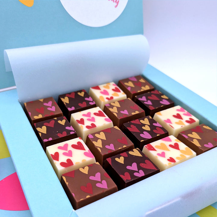 Personalised Heart Chocolates Gift Box