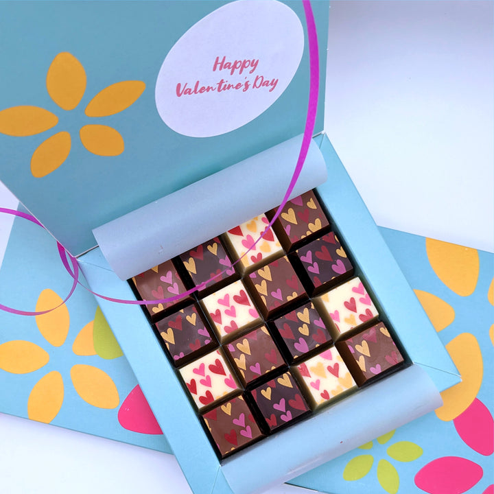 Personalised Heart Chocolates Gift Box