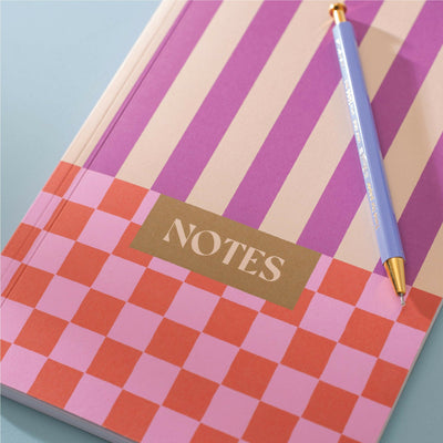 Checks-&-Stripes-Notebook-A5-Detail-1