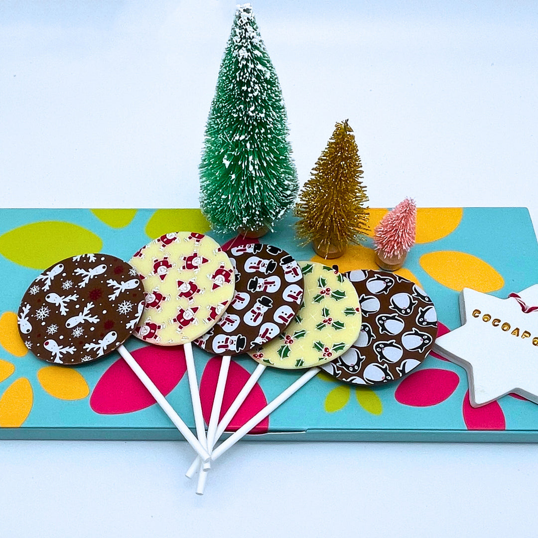 Festive Christmas Chocolate Lollies Box