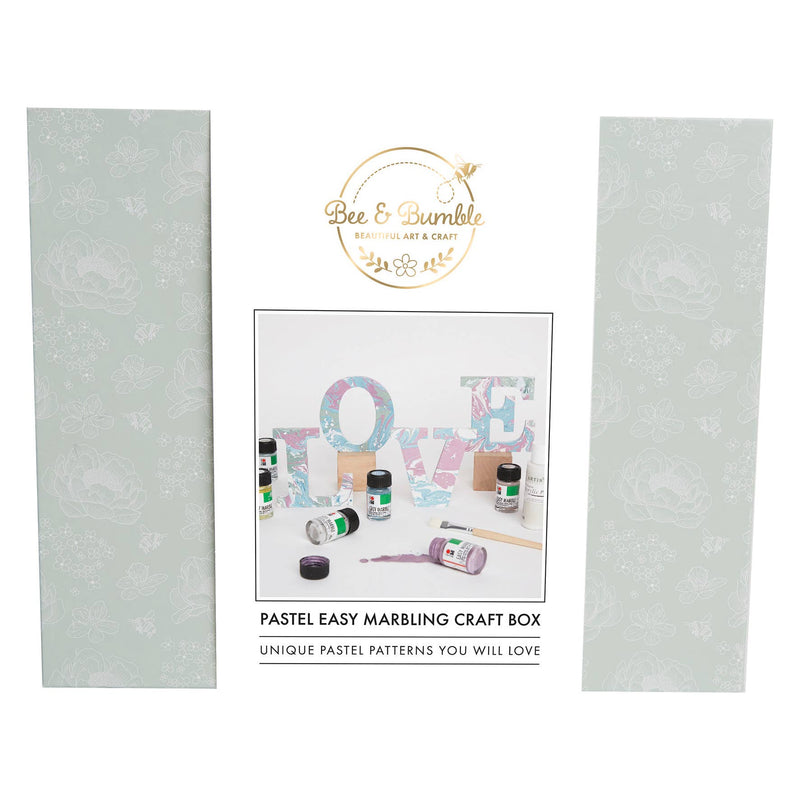 Bee & Bumble Easy Marbling Paint Kit - Pastel, Use On A Variety Of Mediums To Create Marbling Effect, Simply Apply A Few Drops To Water, Create A Pattern And Dip, Mix Colours For Exciting Effect