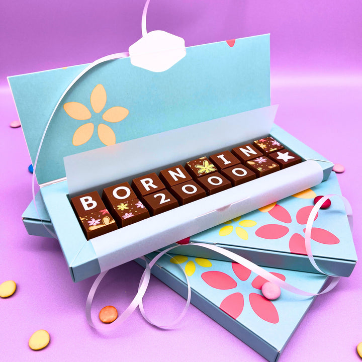 Personalised Year of Birth Birthday Chocolates