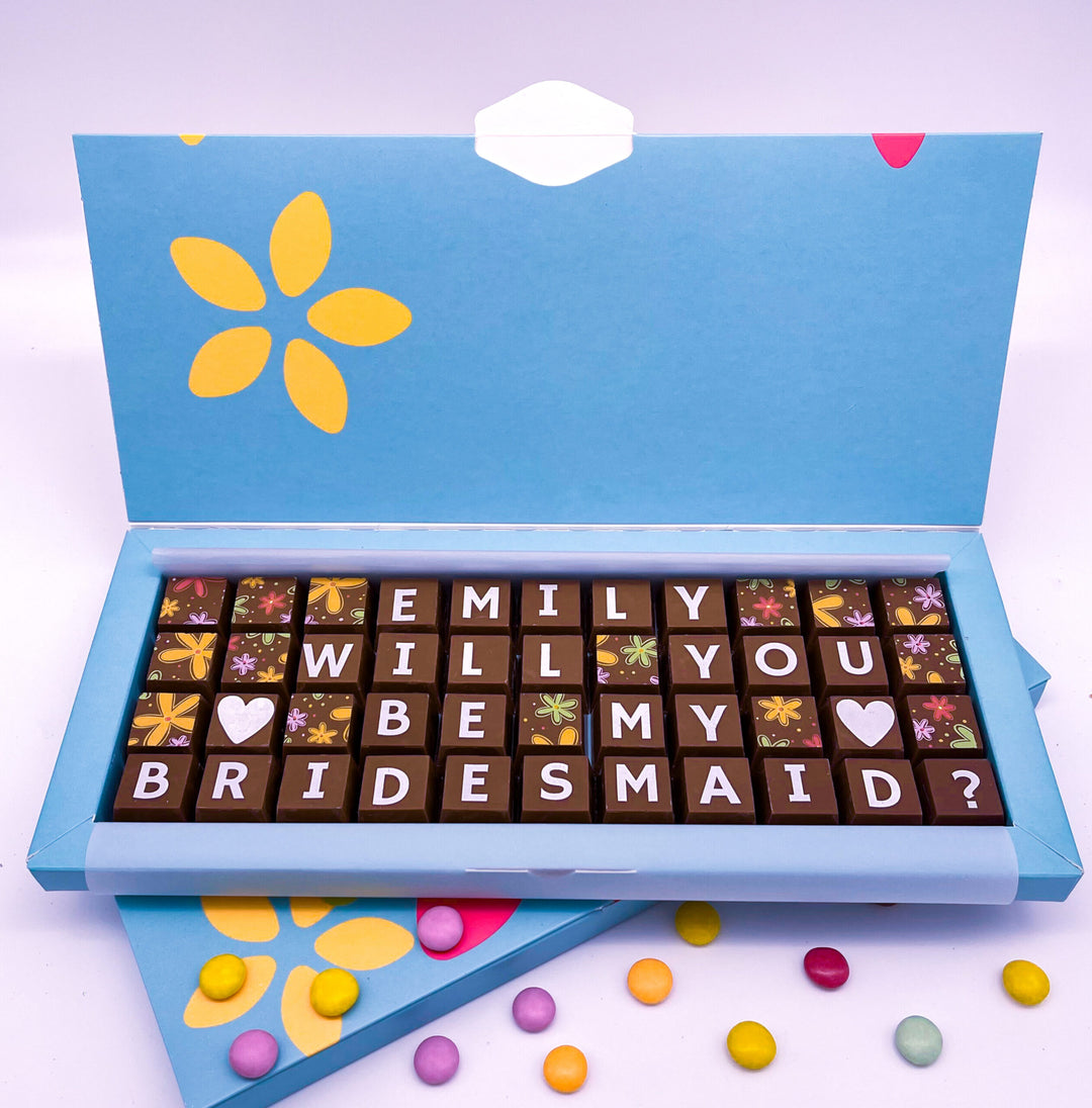 Personalised Bridesmaid Chocolate Proposal Gift