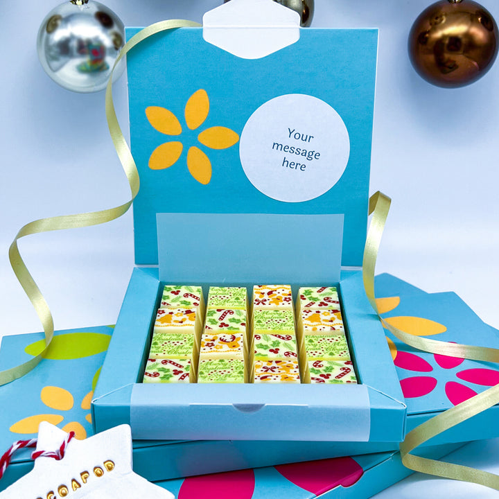 Personalised Belgian White Chocolate Christmas Box