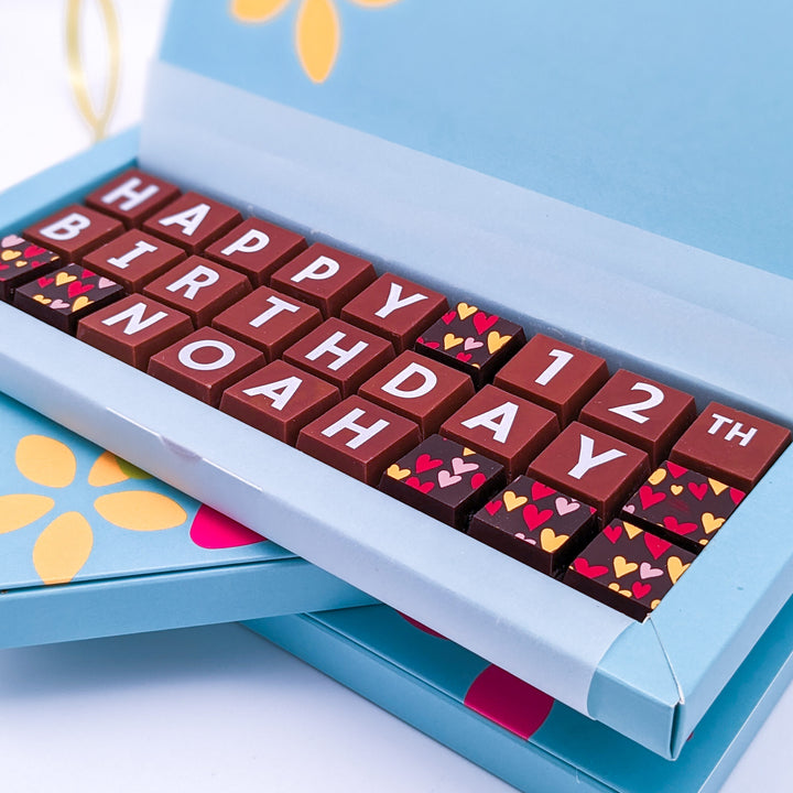 Personalised Birthday Chocolate Blocks for Kids