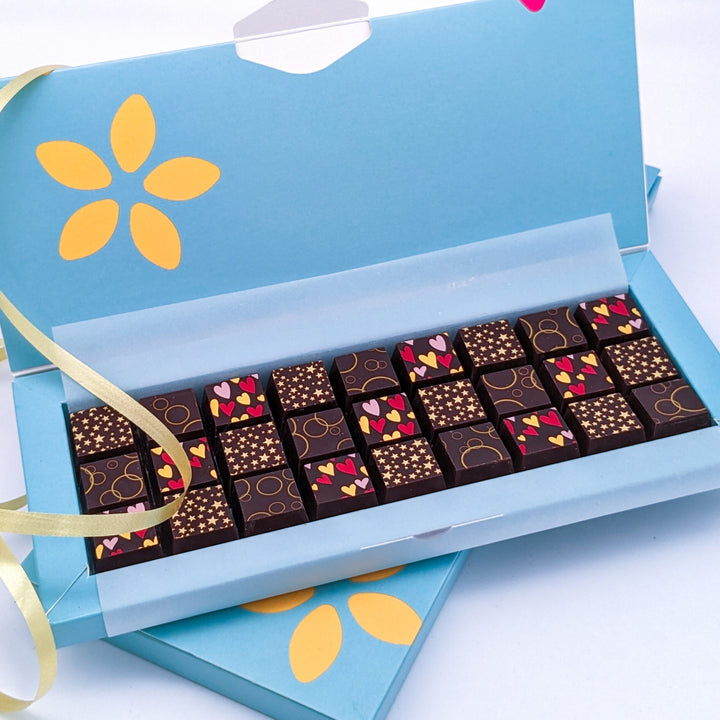 Handmade Decorated Dark Chocolate Gift Box