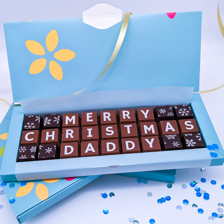 Personalised Christmas Chocolate Bar for Dad