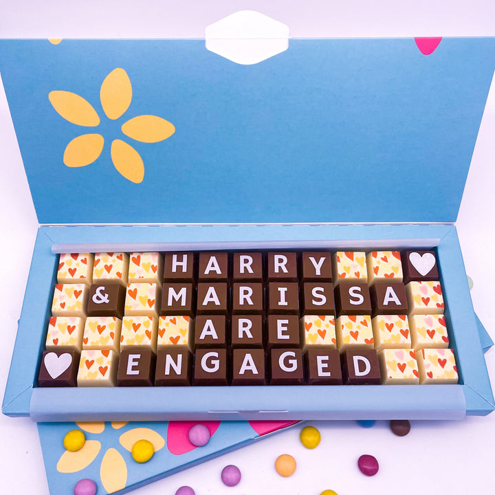 Personalised Engagement Chocolate Gift Box