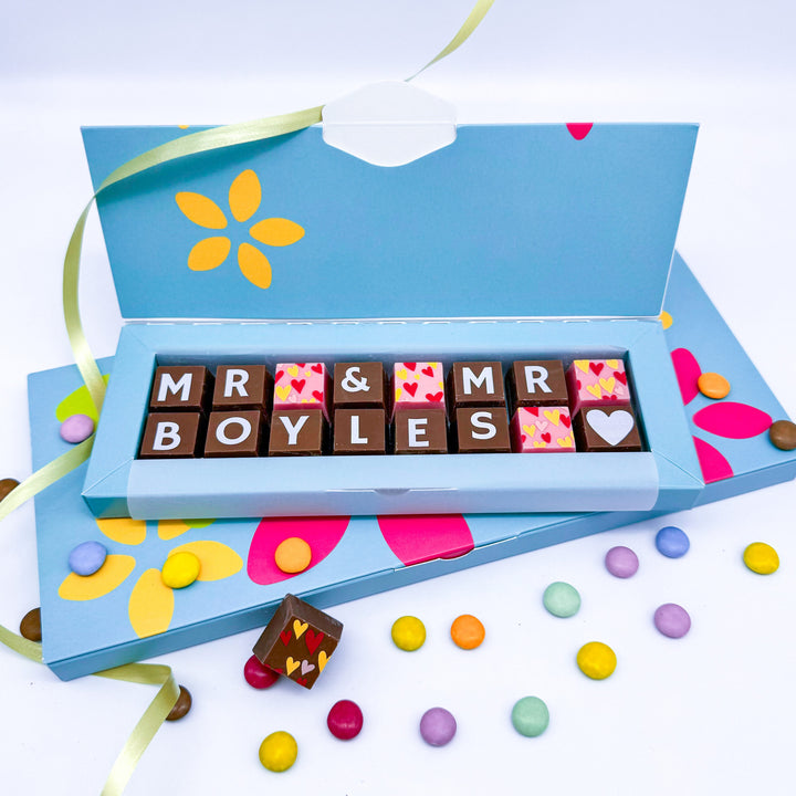 Personalised Mr & Mr Belgian Chocolate Gift