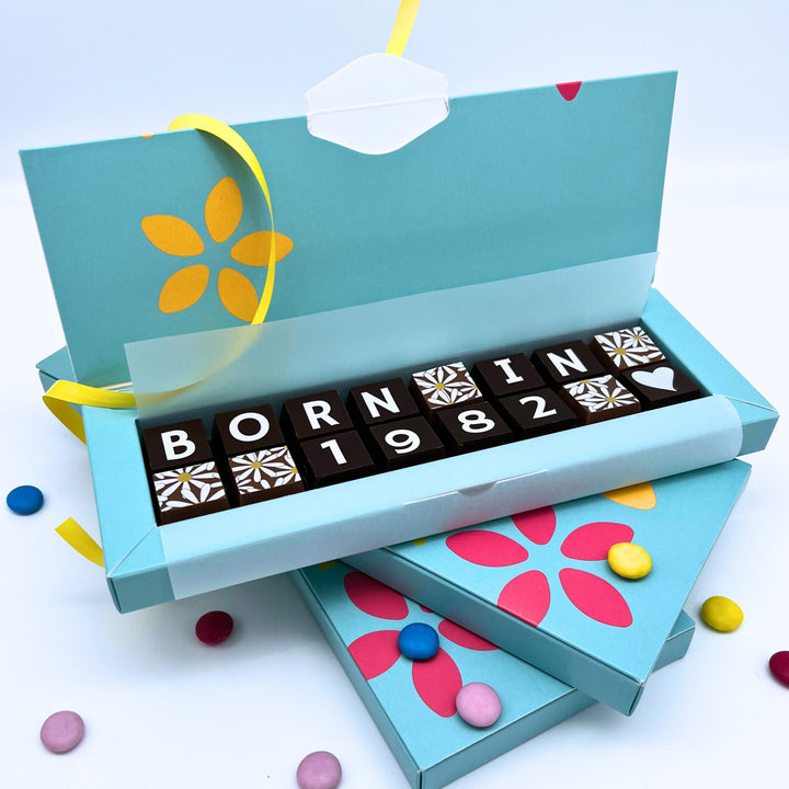 Personalised Year of Birth Birthday Chocolates