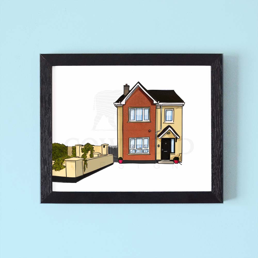 Personalised House Illustration Print