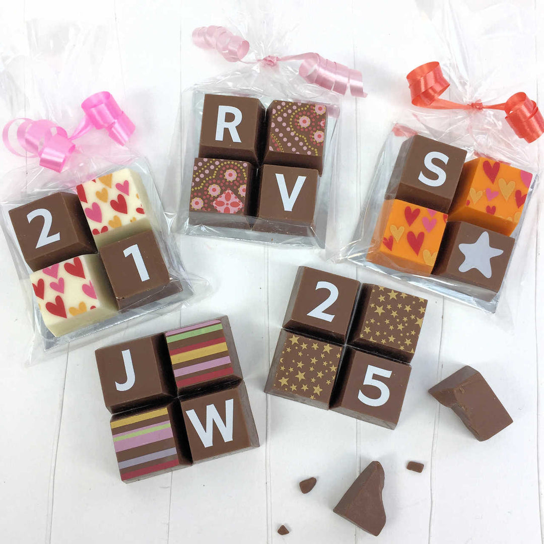 Personalised 4-Pack Chocolate Gift Box