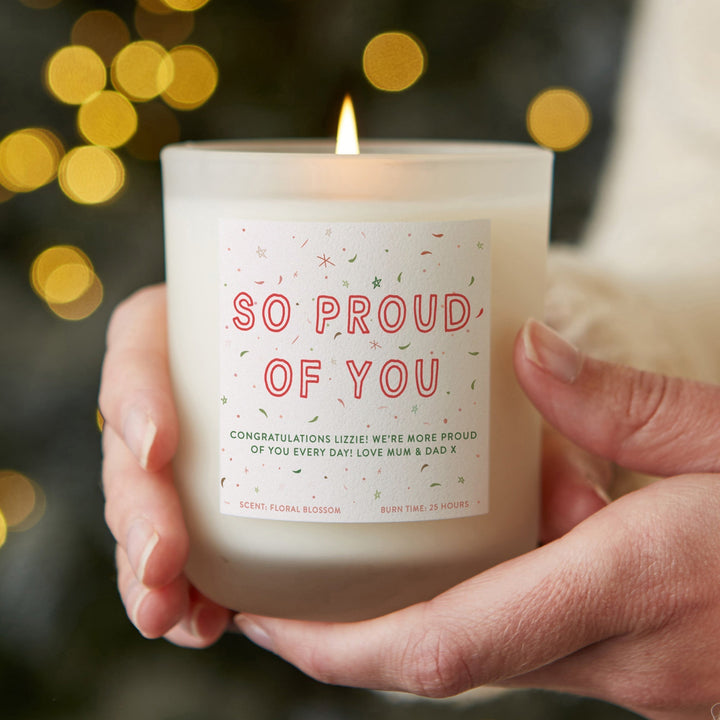 Proud of You Personalised Candle