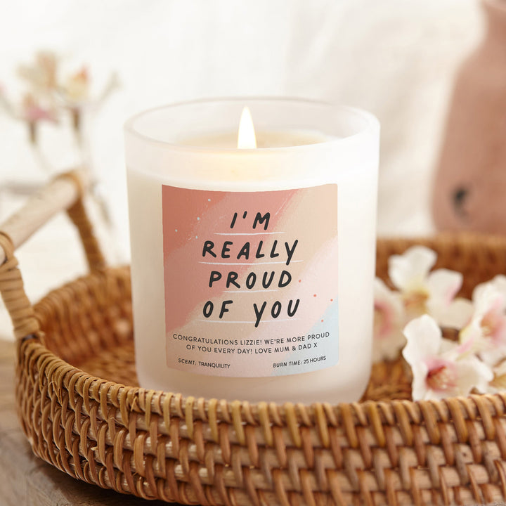 Proud of You Personalised Candle