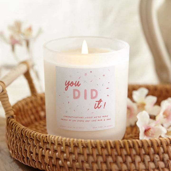 You Did It! Personalised Congratulations Candle