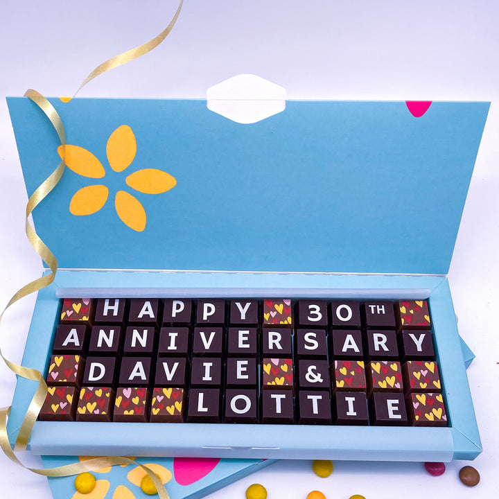 Personalised 30th Anniversary Belgian Chocolates