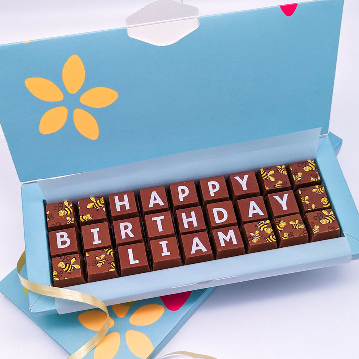 Personalised Birthday Chocolate Blocks for Kids