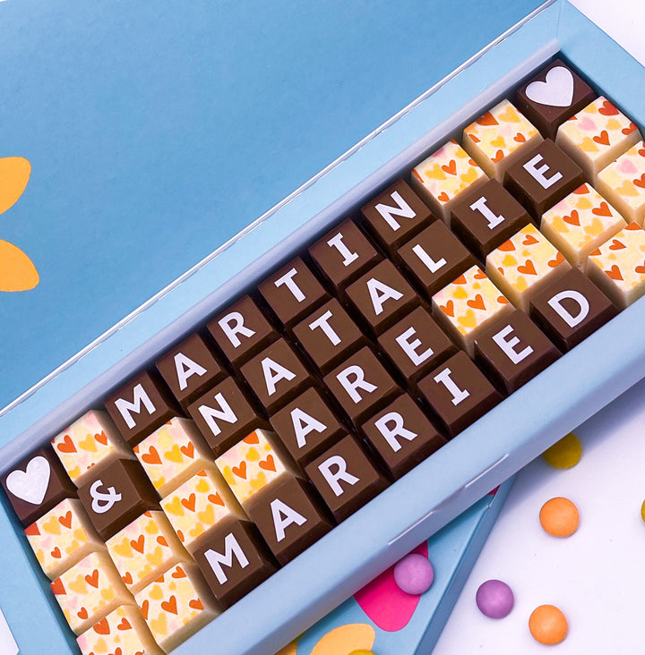Personalised Wedding Chocolate Gift
