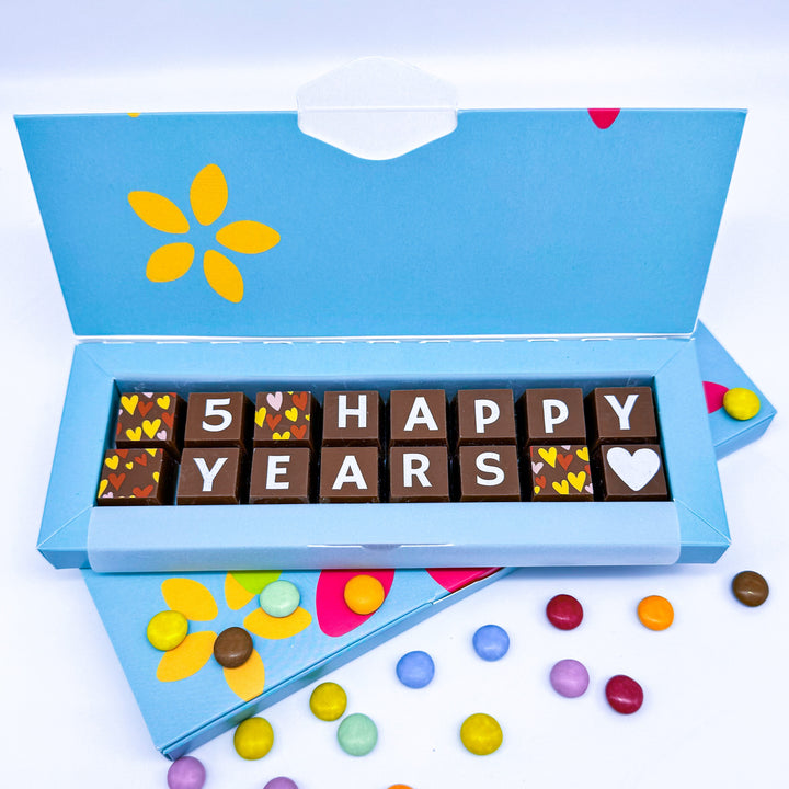 Personalised Anniversary Belgian Chocolate Box