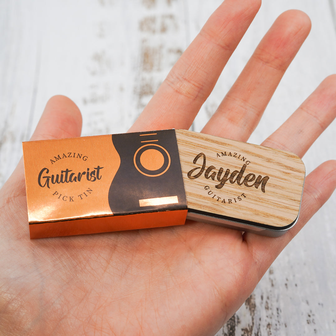 Personalised Guitar Pick Tin