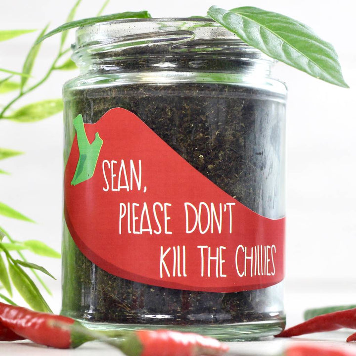 Personalised 'Don't Kill Me' Chilli Jar Grow Kit