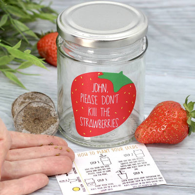 Personalised 'Don't Kill Me' Strawberry Jar Grow Kit