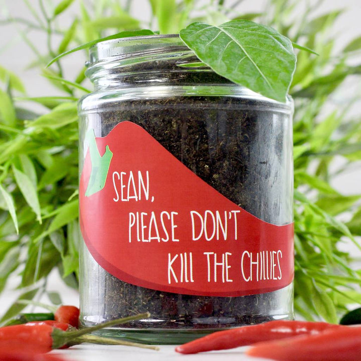Personalised 'Don't Kill Me' Chilli Jar Grow Kit