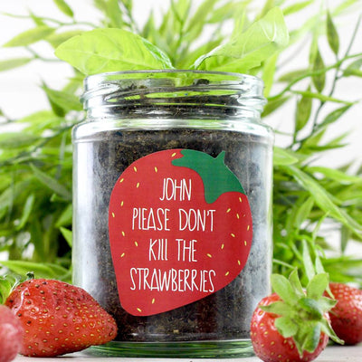 Personalised 'Don't Kill Me' Strawberry Jar Grow Kit