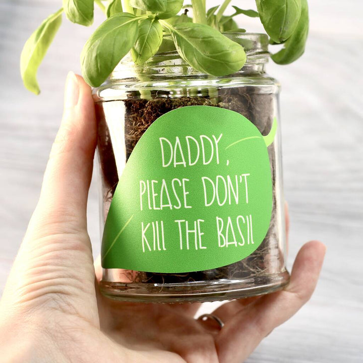 Personalised 'Don't Kill Me' Basil Jar Grow Kit