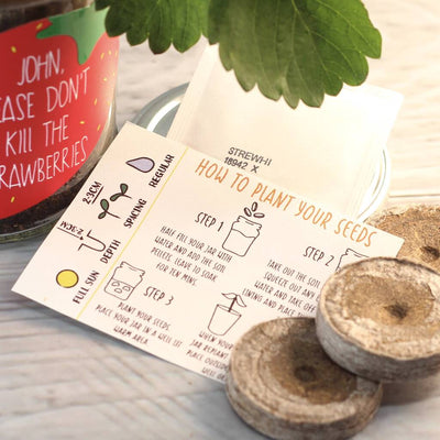 Personalised 'Don't Kill Me' Strawberry Jar Grow Kit