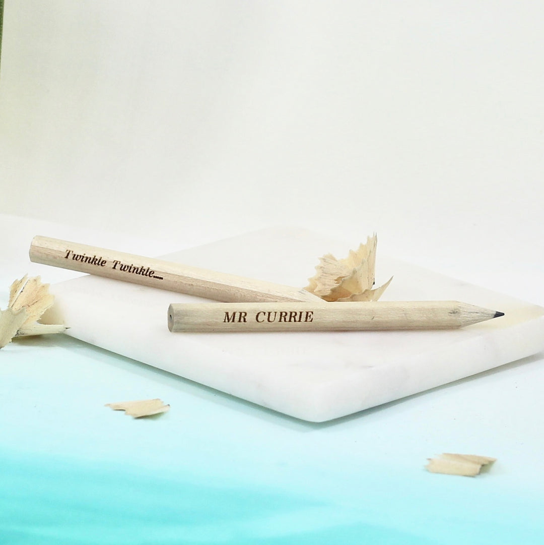 Engraved Personalised Message Pencils