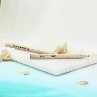 Engraved Personalised Message Pencils