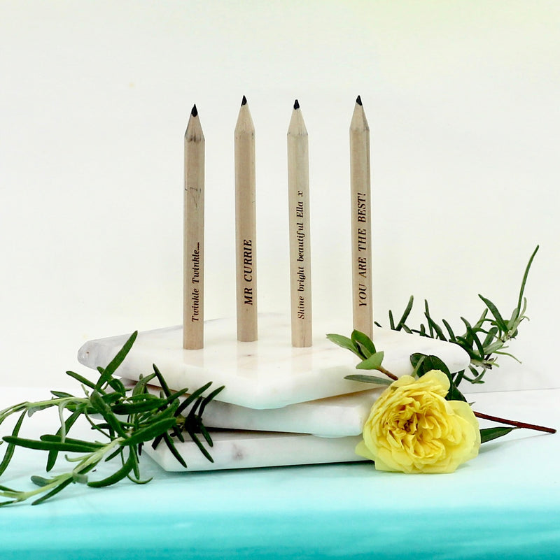 Engraved Personalised Message Pencils