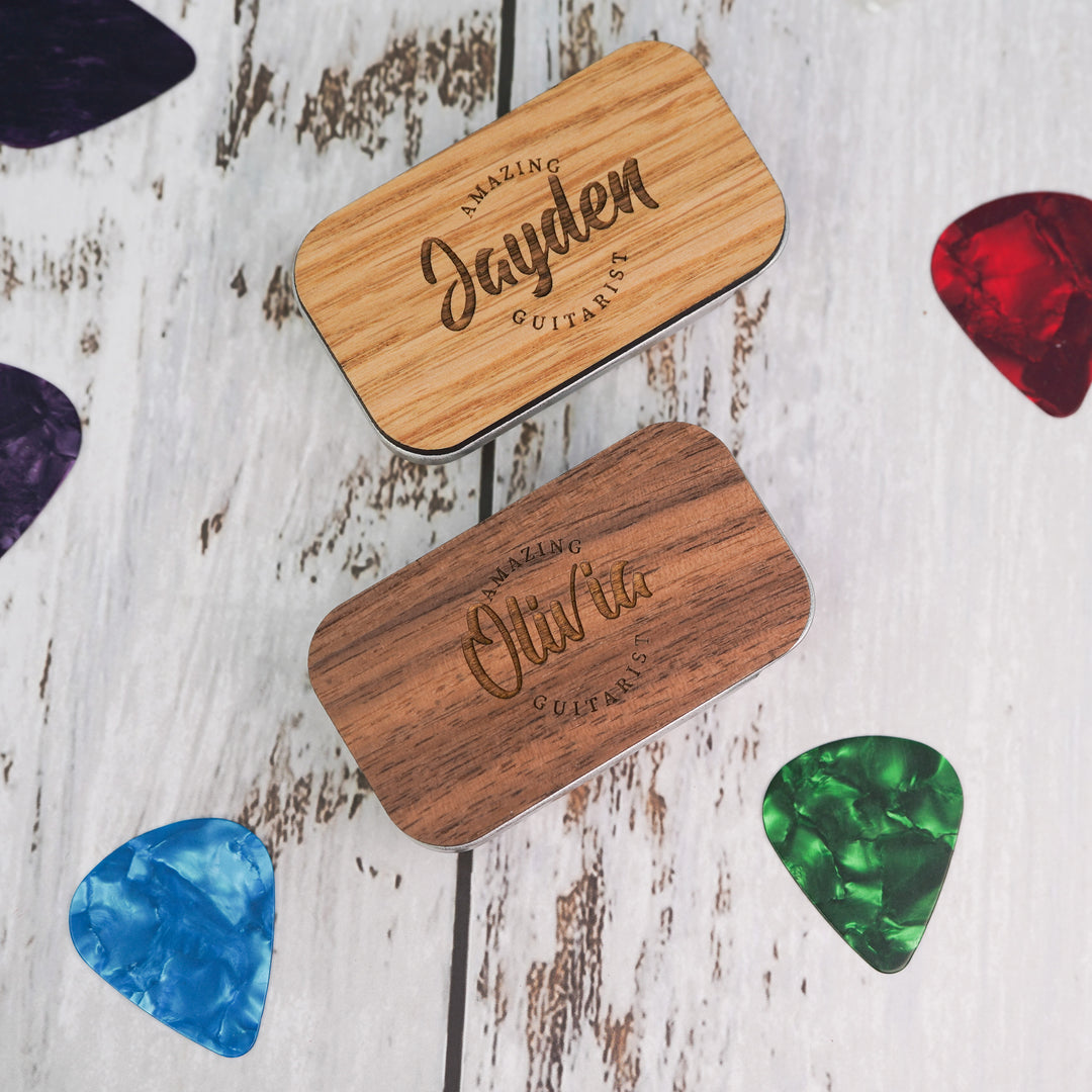 Personalised Guitar Pick Tin